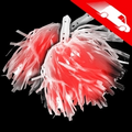 LED Pom Poms Red